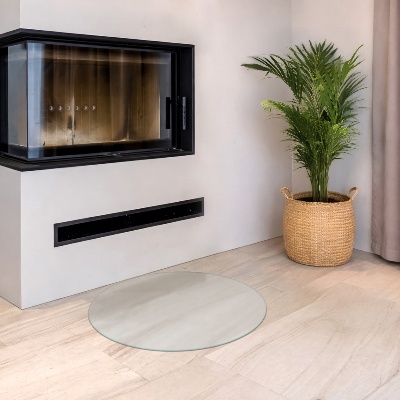 Glass hearth pad Semi-transparent round