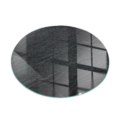 Glass fire hearth round Natural stone texture