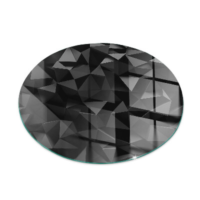 Glass fire hearth round Three-dimensional geometry