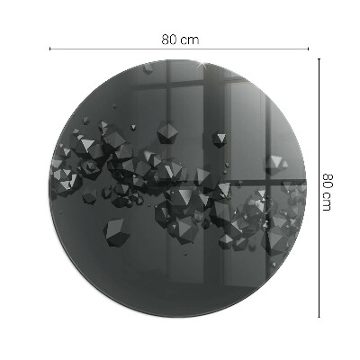 Glass fire hearth round Abstract Cloud of Solids