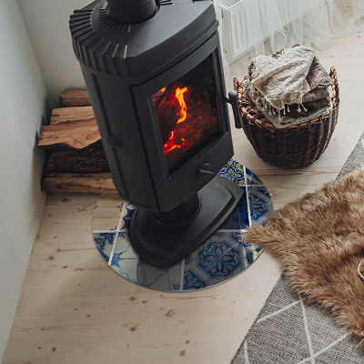 Glass fire hearth round Ceramic Tile Patterns