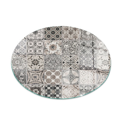 Glass hearth for stove round Decorative tile patterns