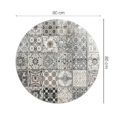 Glass hearth for stove round Decorative tile patterns