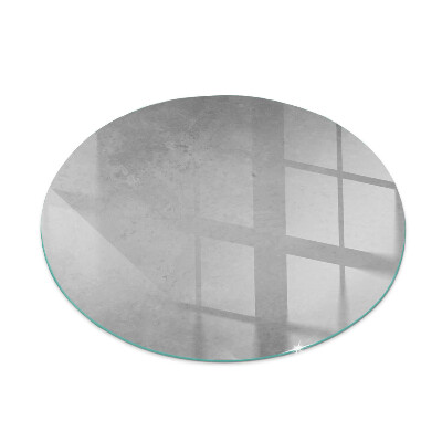 Glass hearth for stove round Concrete texture with effect