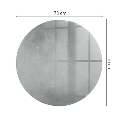 Glass hearth for stove round Concrete texture with effect