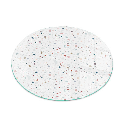 Glass hearth for stove round Pattern with small shapes