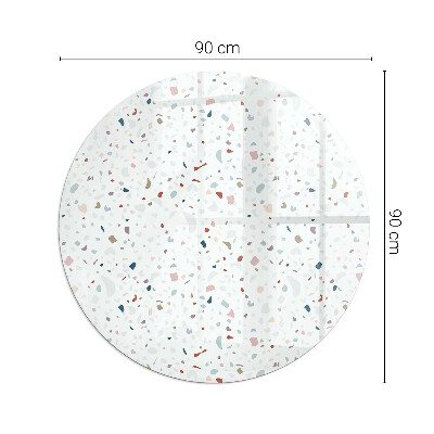 Glass hearth for stove round Pattern with small shapes
