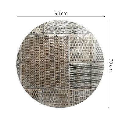 Glass fire hearth round Perforated sheet pattern