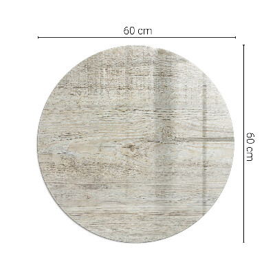 Glass hearth for stove round Light wood texture