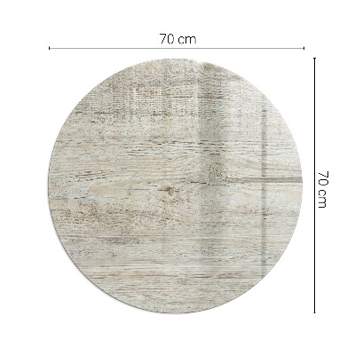 Glass hearth for stove round Light wood texture