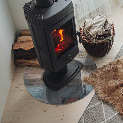 Glass hearth for stove round Boards in different shades