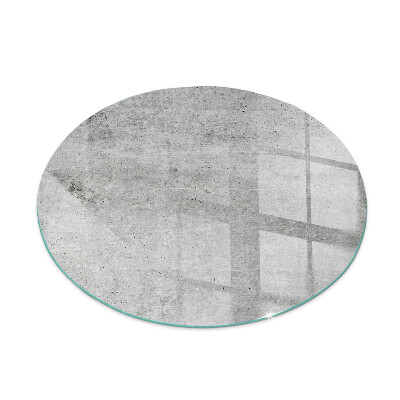 Glass fire hearth round Raw concrete texture