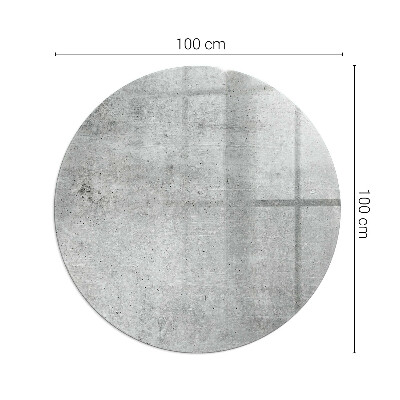 Glass fire hearth round Raw concrete texture