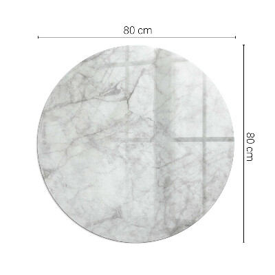 Glass fire hearth round Marble texture pattern
