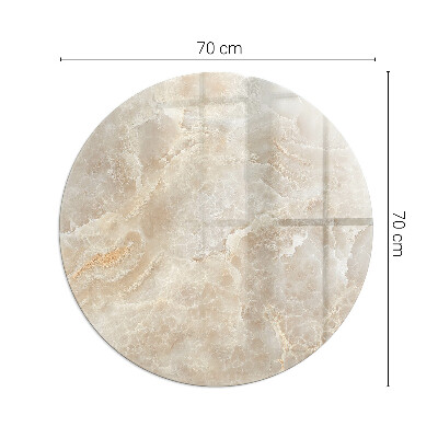 Glass hearth for stove round Natural stone pattern