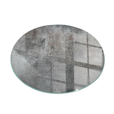 Glass hearth for stove round Raw Surface Texture