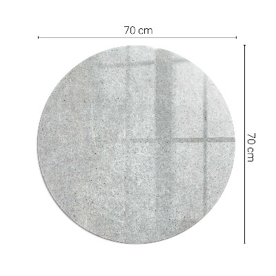 Glass hearth for stove round Raw concrete texture