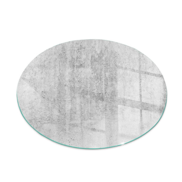 Glass fire hearth round Raw concrete texture