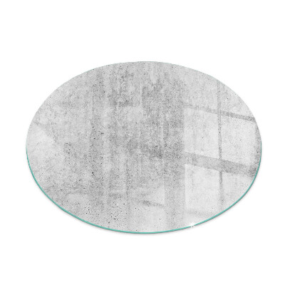Glass fire hearth round Raw concrete texture