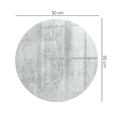 Glass fire hearth round Raw concrete texture