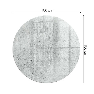 Glass fire hearth round Raw concrete texture