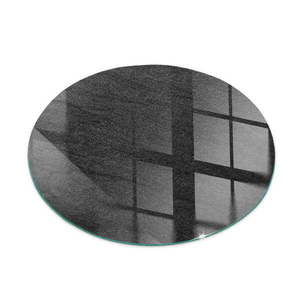 Glass hearth for stove round Stone surface texture