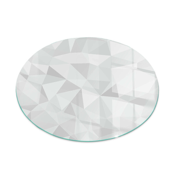 Glass fire hearth round Abstract geometric pattern