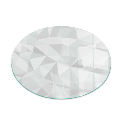 Glass fire hearth round Abstract geometric pattern