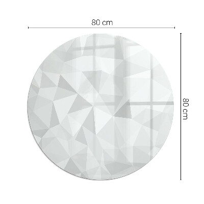 Glass fire hearth round Abstract geometric pattern