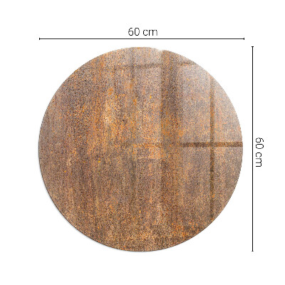 Glass hearth for stove round Rust texture on the background
