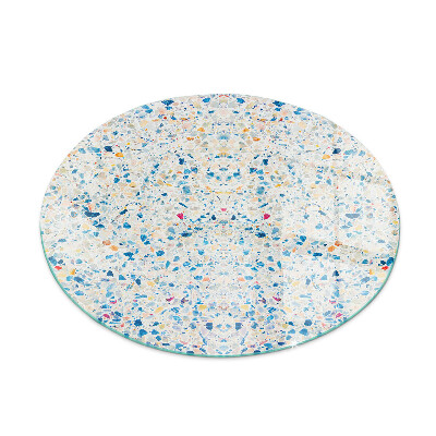 Glass fire hearth round Abstract texture pattern