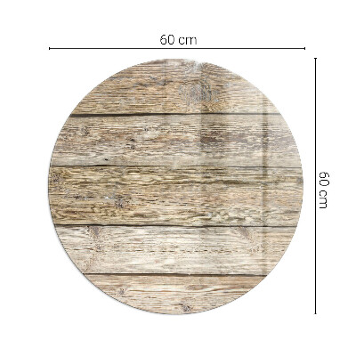 Glass hearth for stove round Natural wood planks