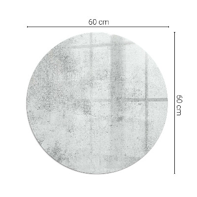 Glass hearth for stove round Raw concrete texture