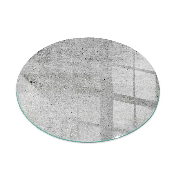 Glass fire hearth round Raw concrete texture