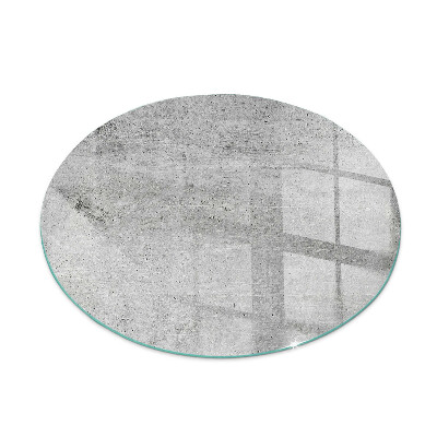 Glass fire hearth round Raw concrete texture