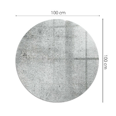 Glass fire hearth round Raw concrete texture
