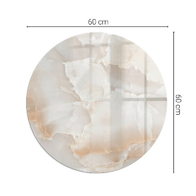 Glass hearth for stove round Natural stone pattern
