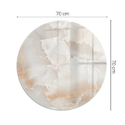 Glass hearth for stove round Natural stone pattern