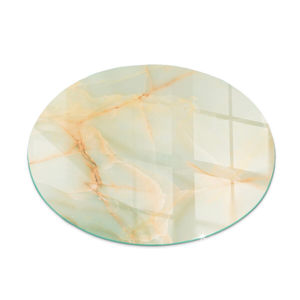 Glass fire hearth round Abstract Marble Pattern