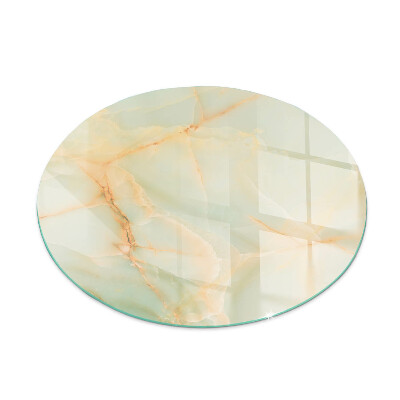Glass fire hearth round Abstract Marble Pattern