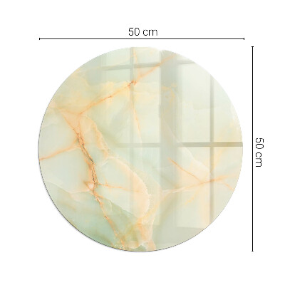Glass fire hearth round Abstract Marble Pattern
