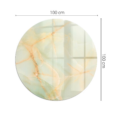 Glass fire hearth round Abstract Marble Pattern