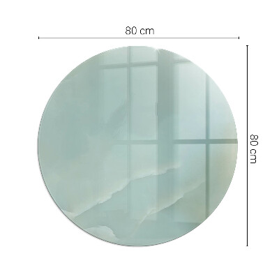 Glass fire hearth round Delicate marble pattern