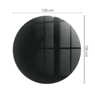 Glass hearth for stove round Color Dark Graphite