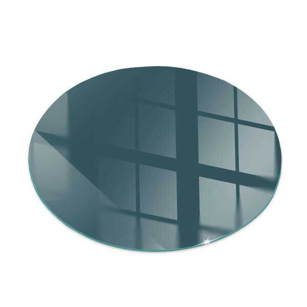 Glass fire hearth round Sea Color