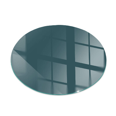 Glass fire hearth round Sea Color