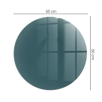 Glass fire hearth round Sea Color