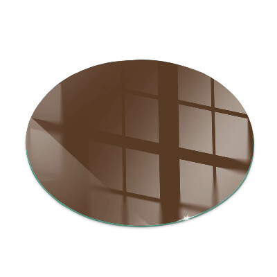 Glass fire hearth round Color Brown