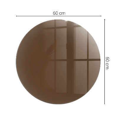Glass fire hearth round Color Brown