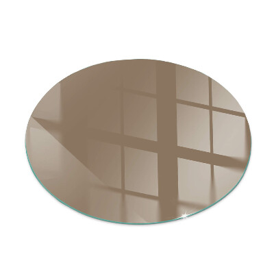 Glass fire hearth round Color Brown